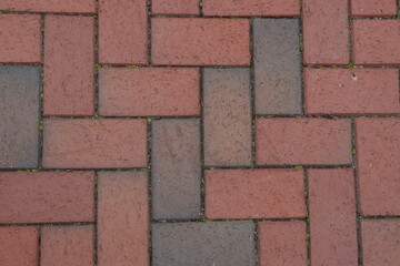 Tile pavement surface texture, close-up shot