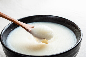 A bowl of solidified lard
