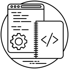 Fototapeta premium A skeletal framework on a web page with gears symbolizing web wireframe concept 