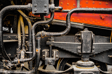 蒸気機関車の機械室