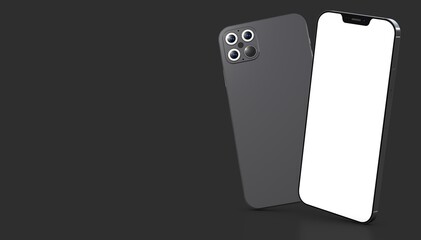 digital smartphone device mobile phone 3d isolated