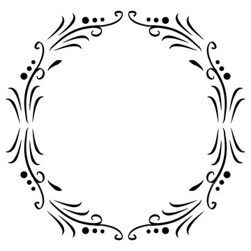 Simple circle design, border frame.