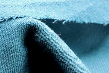close-up blue fabric texture background