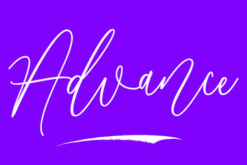 Obraz premium Advance Cursive Bold Calligraphy Text Black Color Text On Purple Background