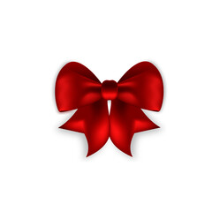 beautiful red ribbon bow