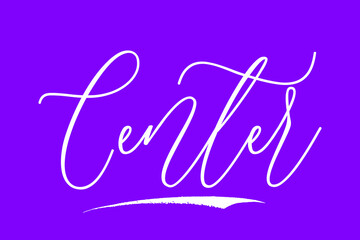 Center Cursive Bold Calligraphy Text Black Color Text On Purple Background