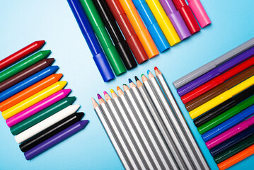 Obraz premium pencils on white background