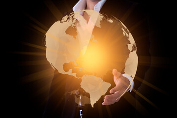 business global connection concept, remote connecting people