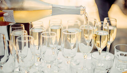 glasses of champagne