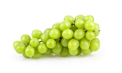 Green grape on white background