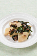 たけのこのバジリコ炒め