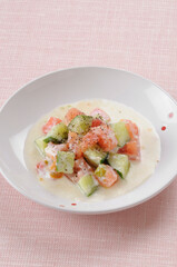夏野菜のヨーグルトマリネ
