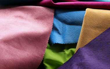 close-up of colorful fabric texture background