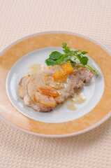 豚ステーキ柿ソース