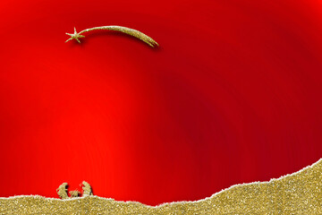 Christmas Nativity Scene, religious greetings cards.