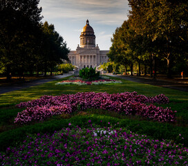The Kentucky State Capitol Frankfort house of the three branches state government of the...