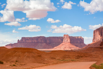 Fototapeta na wymiar Big red rocks of Monument Valley. Navajo Tribal Park landscape, USA