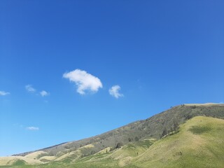 landscape with blue sky