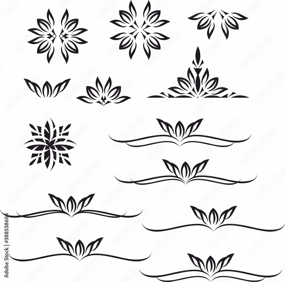 Poster decorative element divider separator pattern