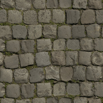 8K cobblestone pavement floor Diffuse and Albedo map for 3d materials