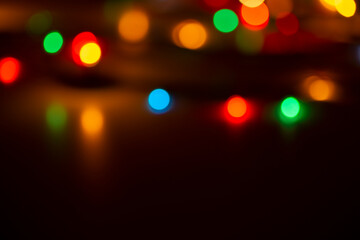 Abstract circles effect bokeh street lantern multi-colored