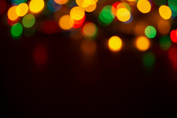 Abstract circles effect bokeh street lantern multi-colored