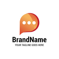 chat bubble logo icon vector template.