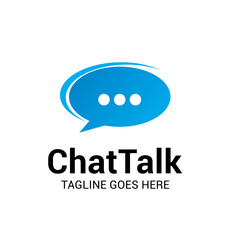 Obraz premium chat bubble logo icon vector template.