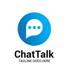 chat bubble logo icon vector template.