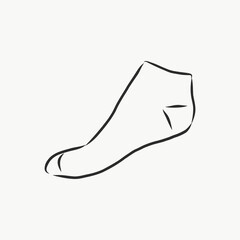 socks. Sketch style. Editable Vector Illustration isolated on white background. socks, vector sketch illustration
