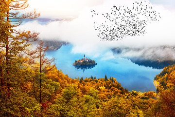 Lake Bled is a lake adjacent to the town of Bled, in the Julian Alps of the Upper Carniolan region...