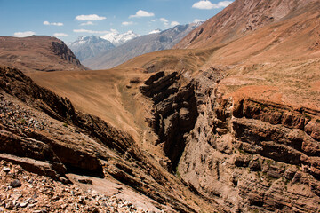 A high rocky canyon in the Spiti Valley