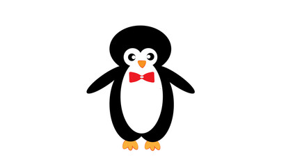 Fototapeta premium penguin on white