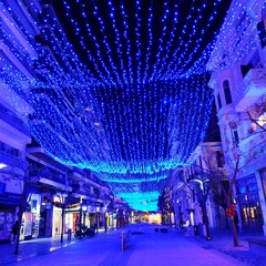 Thessaloniki, Mitropoleos Street, Night empty shoot, Christmas of 2019-2020