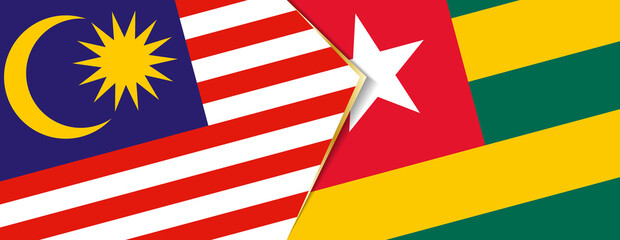 Malaysia and Togo flags, two vector flags.