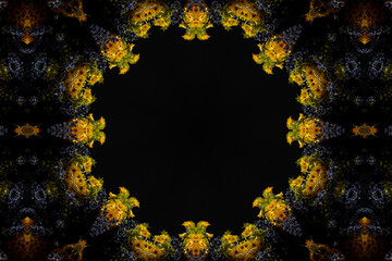 abstract colorful seamless pattern with floral motifs from flowers and leaves