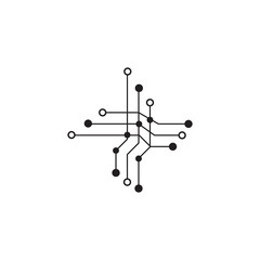 Circuit Logo Template vector