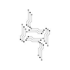 Circuit Logo Template vector