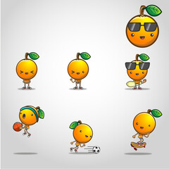 Fruit orange mascot