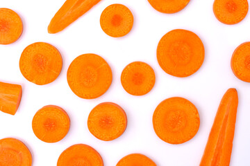 carrot slices background