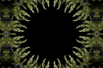 abstract colorful seamless pattern with floral motifs from flowers and leaves