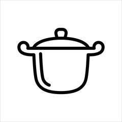 cooking pan, steam pot, icon, vector design trendy
