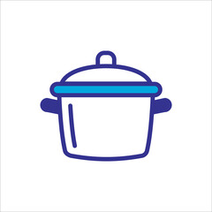 cooking pan, steam pot, icon, vector design trendy