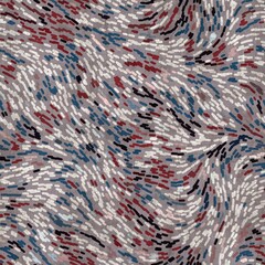 Seamless red white and blue textured retro pattern. High quality illustration. Color blocked shapes in an old vintage look. Generic and versatile design useful for all types of surface design.