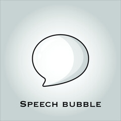 Speech bubble flat icon vector. Communication, talking, message concept. Isolated objects. Vector illustration. Simple vector for Graphic design. 