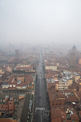 Obraz premium Aerial view of Bologna's roof skyline