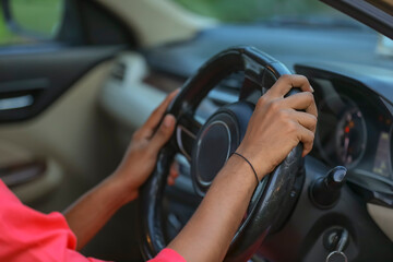 Naklejka premium young indian farmer with new car