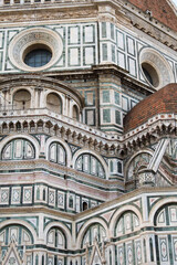 Naklejka premium Florence's Cathedral facade close-up