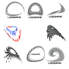 Swirly logo design. Vector illustration.