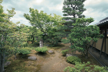 Fototapeta premium Traditional Japanese garden and Japanese rock garden in Tenryū-ji Temple